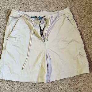 Ralph Lauren RL Label Women's Beige Khaki Cargo Shorts 6 Pockets